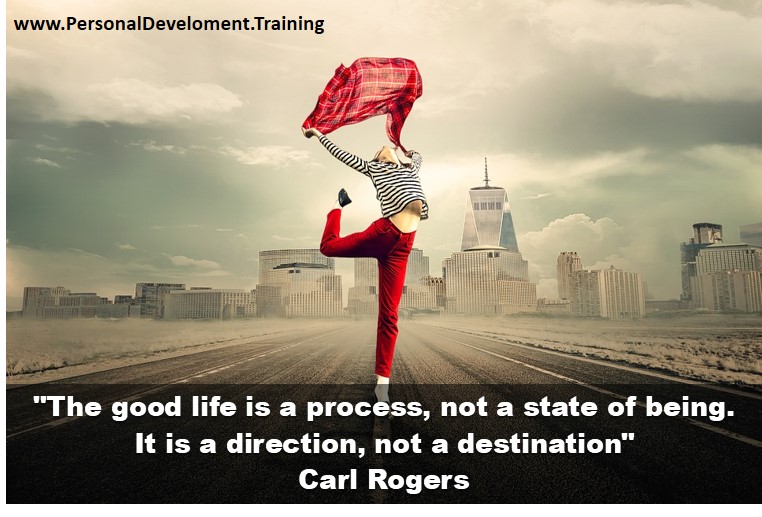 live every moment to the fullest-The good life is a process, not a state of being. It is a direction, not a destination - Carl Rogers -  - 