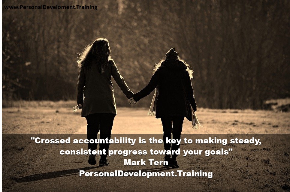 sharing goals with others-Crossed accountability is the key to making steady, consistent progress toward your goals - Mark Tern - PersonalDevelopment.Training - 
